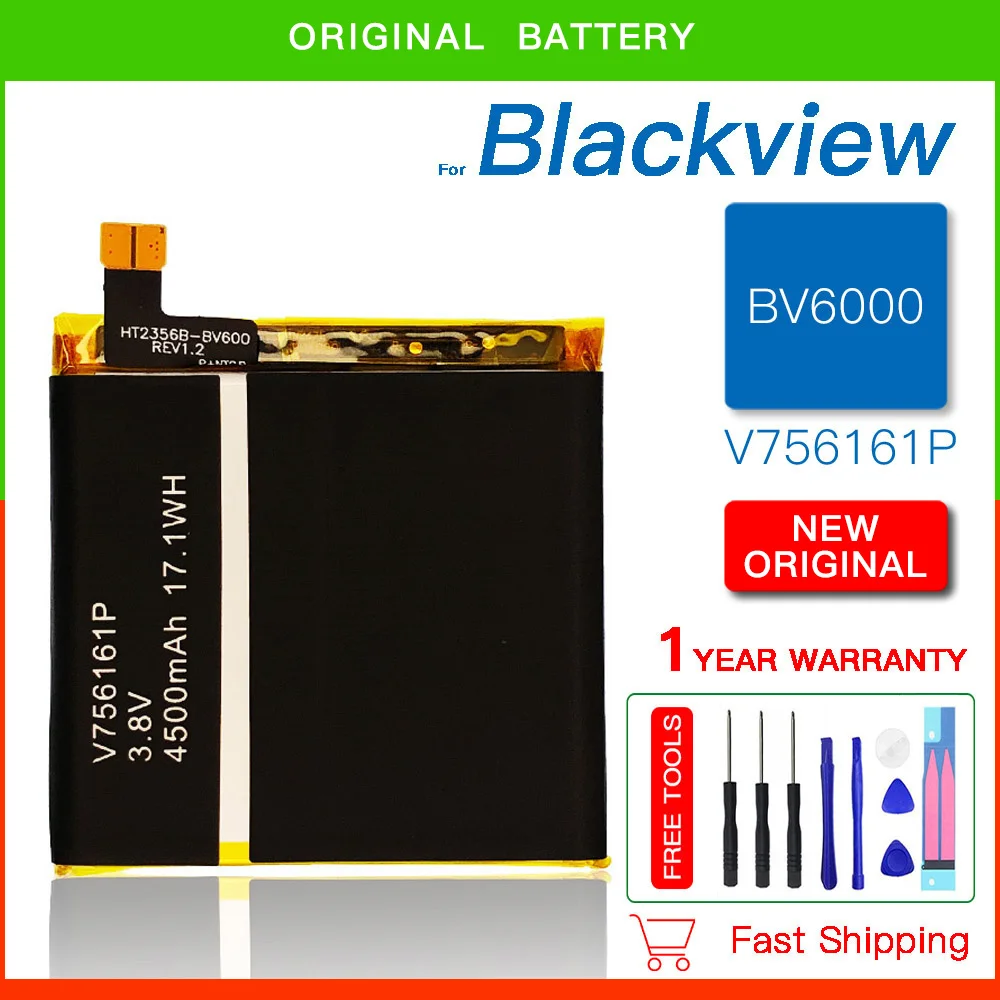 

100% Original V756161P Battery 4000mah For Blackview BV6000 / BV6000S High quality Batteries With Tracking Number free gift