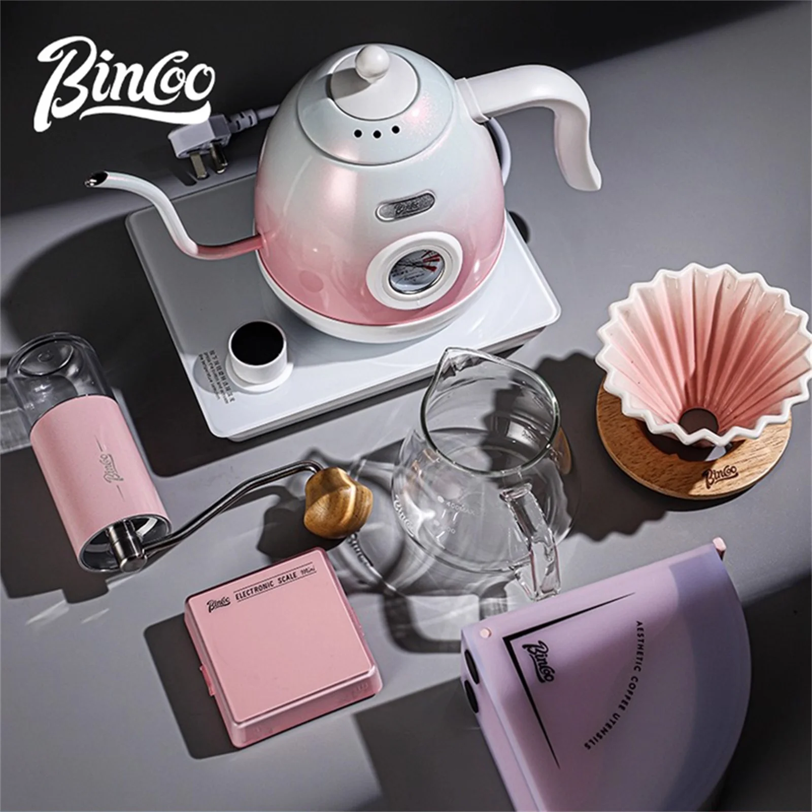 

BINCOO интеллектуальный электрический чайник с постоянной температурой, кофейник для ручного заваривания, анти-сухое горение, нагревательный горшок с отключением питания, 220 В, 800 Вт