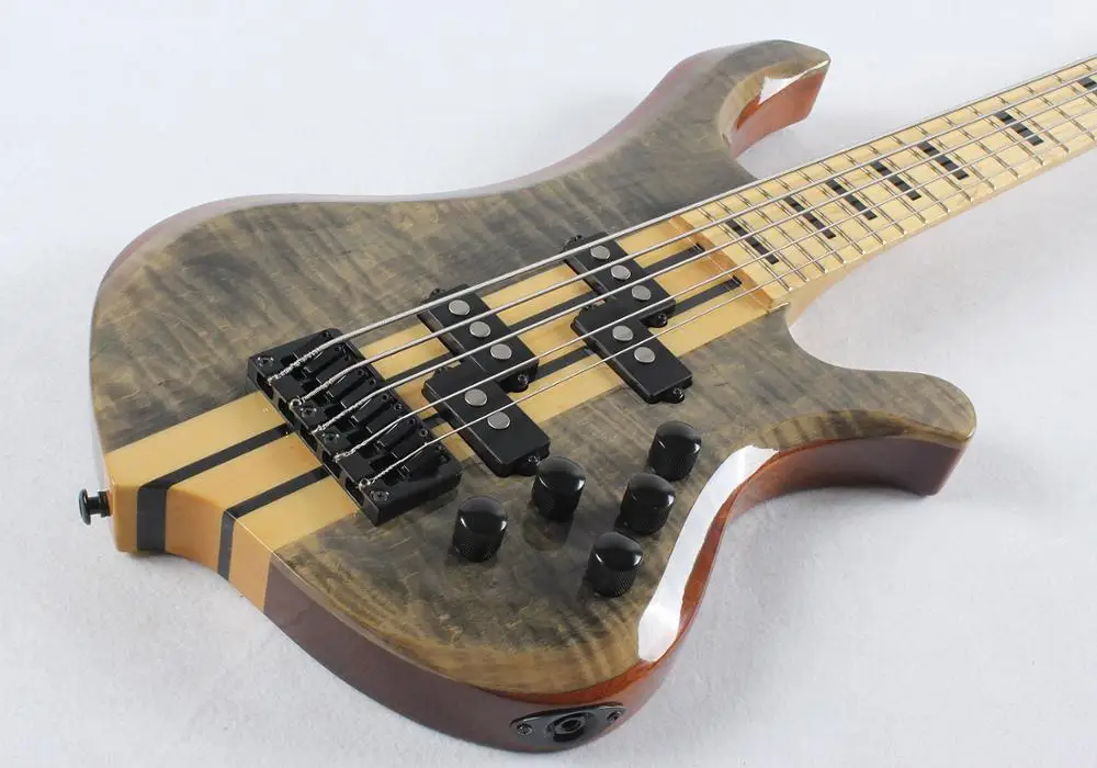 high quality neck thru body 5 five string electric bass guitar string instruments oem custom made in china