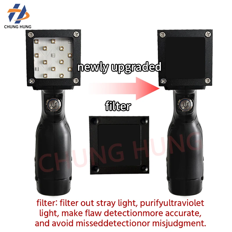 

Handheld LED UV Lamp Flashlight Wired Light Source for Automotive Body Repair Spray Painting Curing Baking Inspection Tool