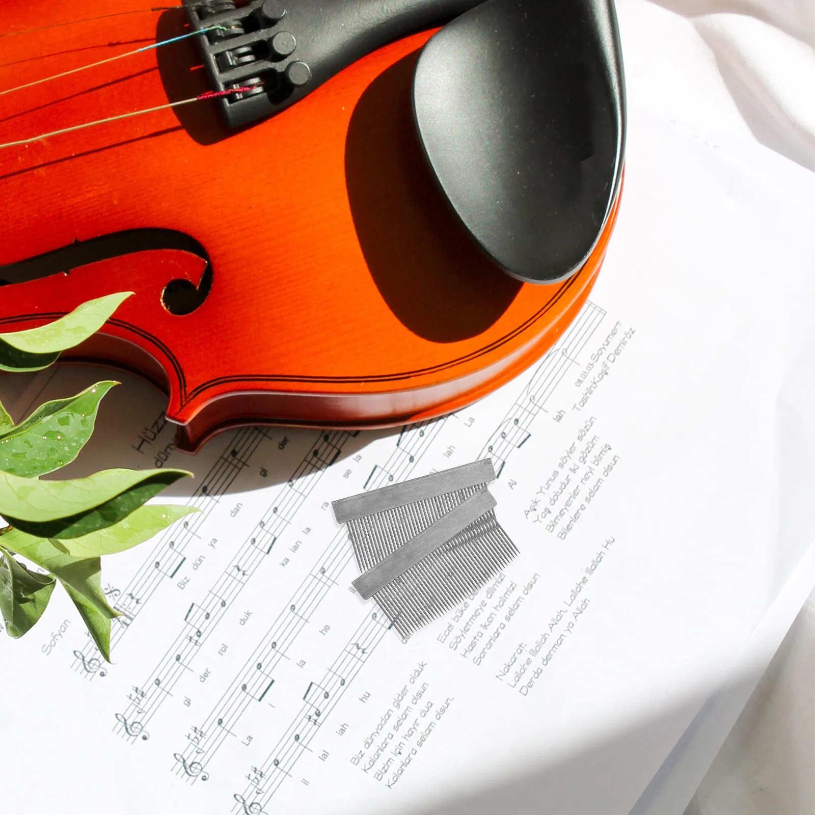 

2pcs Violin Bow Hair Comb Iron Material Dense Teeth For Horse Hair Grooming Tool Erhu Viola Cello Luthier Accessories Instrument