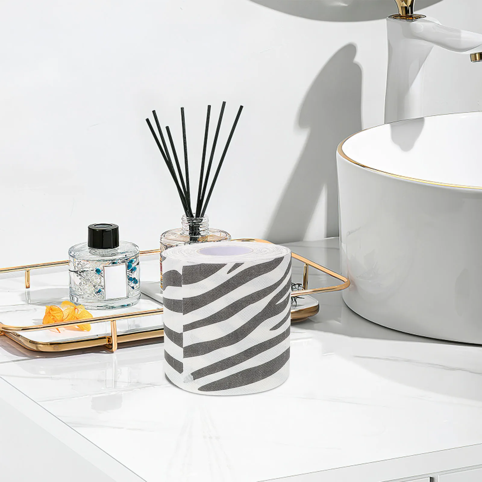 2 Pcs Printed Roll Paper Toilet Leopard Ribbon Bathroom Tissue Cheetah Case of Duct Tape Ribbons Mother