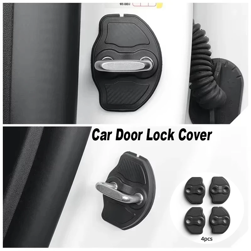 

4 шт. для Tesla Model 3/Y/3 Highland 2024 2025, крышка дверного замка автомобиля, Стайлинг автомобиля, защитная крышка дверного замка, модификация, аксессуары