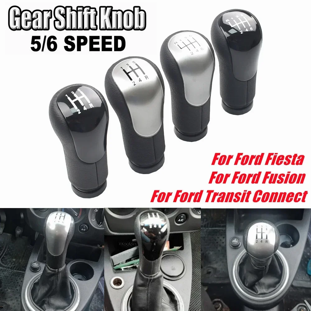 For Ford Fiesta Fusion Transit Connect 2002 2003 2004 2005 2006 2007 Car Styling Gear Shift Knob Lever Gaitor Shifter