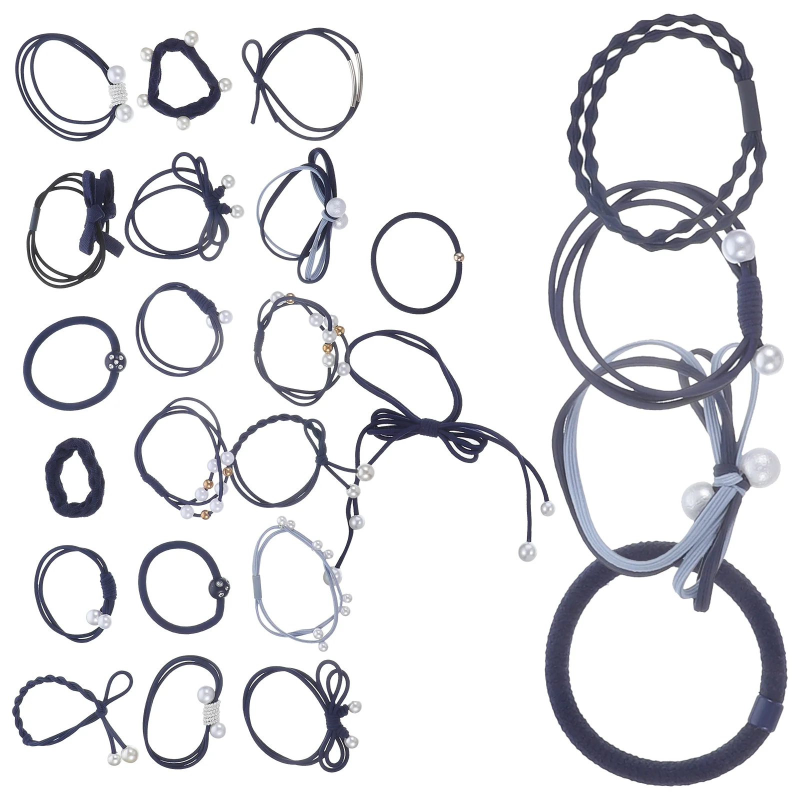 

24 Pcs Hair Ring Rope Headdress Set Elastics No Damage Bands Accessories for Women