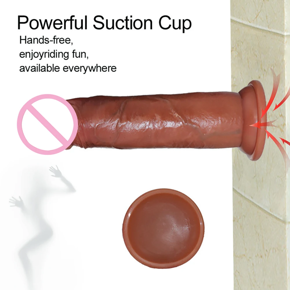 Liquid Silicone Huge Realistic Penis for Women Suction Cup Dildos Masturbator Sliding Foreskin Dick Anal Stimulation Sex Toys