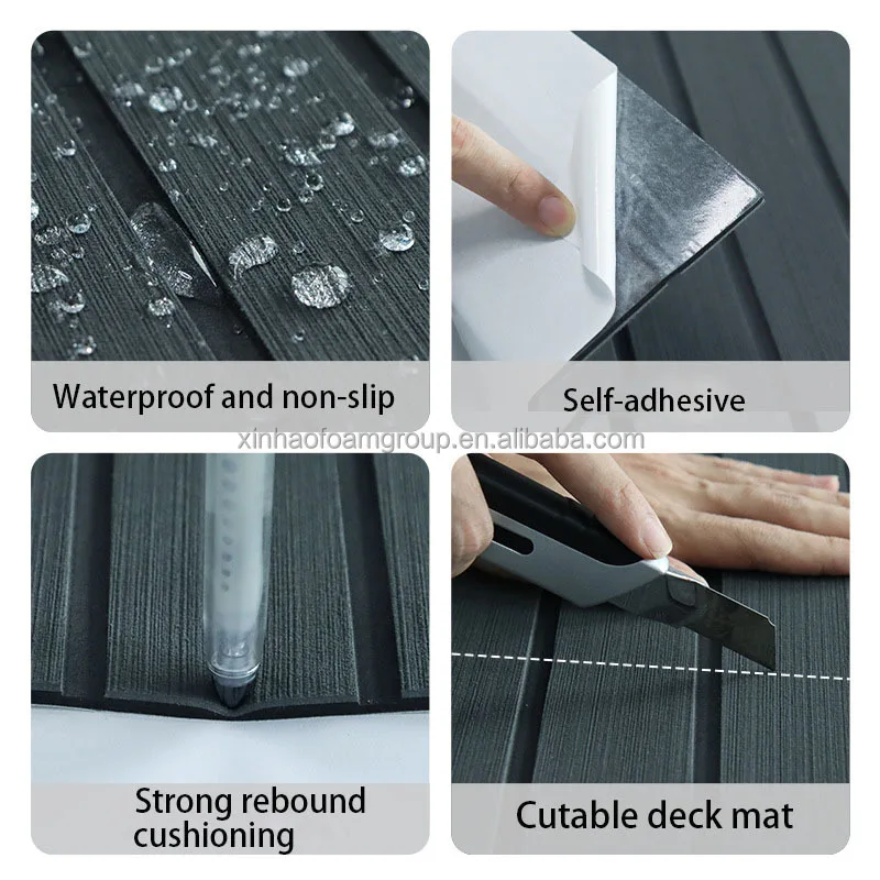 STLL Factory Direct Sales EVA Carpet Floor Mat Dark Gray Modified Yacht Deck Marine Rv Non-slip Mat