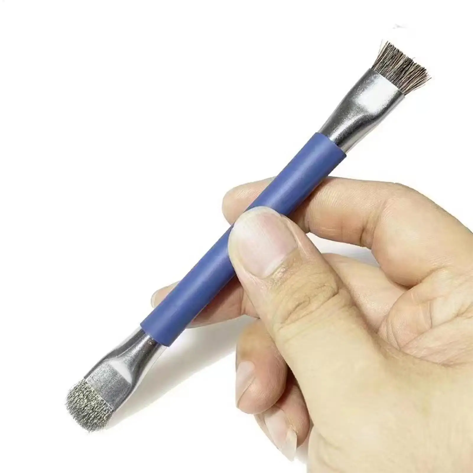 

Двуглавая антистатическая прецизионная щетка для чистки тряпки, маленькая щетка из стальной проволоки для компьютера, ноутбука, электроники, фортепиано