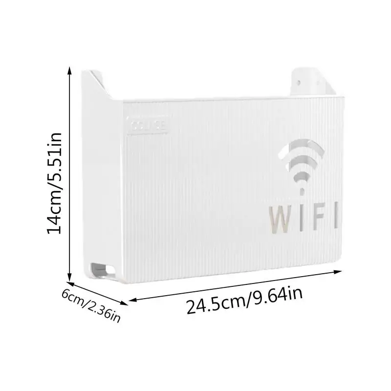 Caja de almacenamiento de enrutador Wifi inalámbrico, decoración de enchufe de sala de estar, decodificador de TV montado en la pared, organizador