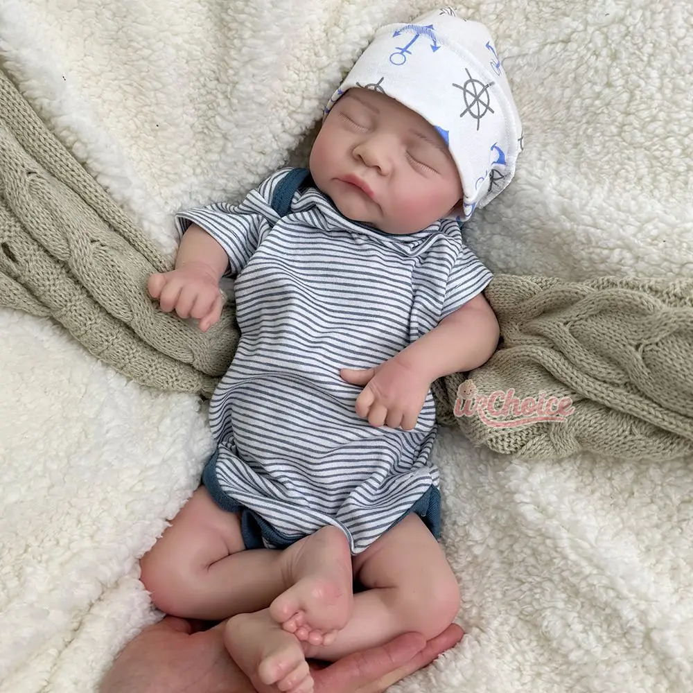 17 pollici ad alta simulazione flessibile in silicone rinato neonato Levi realistico ponderato impermeabile bambola neonato regalo per la demenza