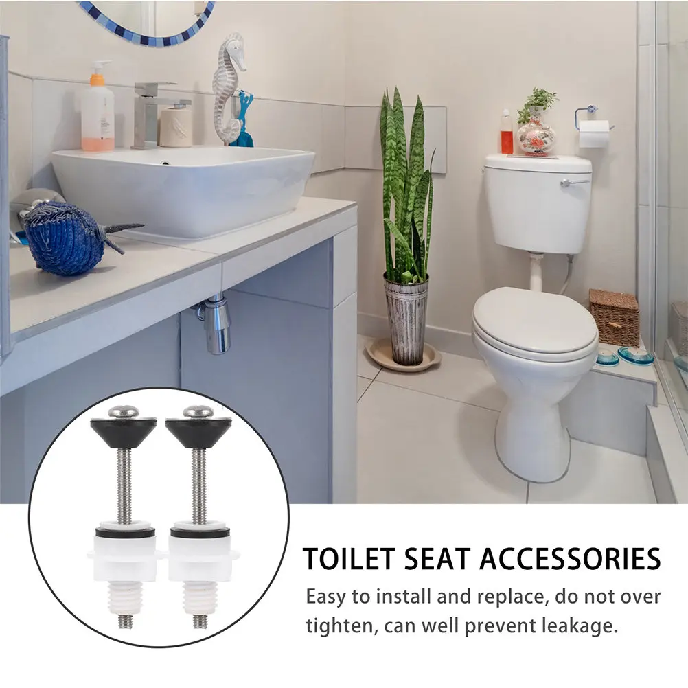 

2 шт. универсальных винтов для крепления сидений унитаза, простая установка, аксессуары из высококачественных материалов, винты для сидений унитаза