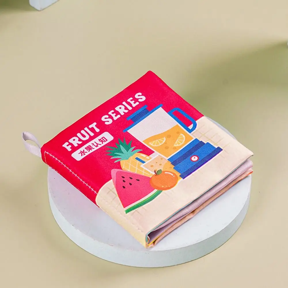 การ์ตูนสัตว์เลี้ยงเด็กผ้าหนังสือผลไม้กระดาษเสียงทารกQuiet Bookการจราจรเด็กที่มีสีสันของขวัญ