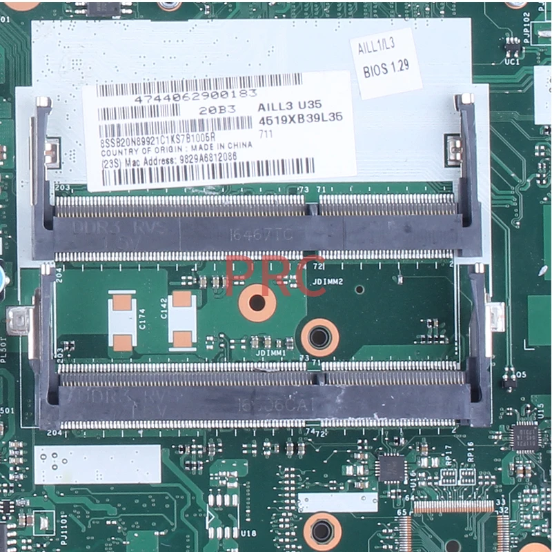 Imagem -04 - Lenovo-thinkpad L560 Laptop Motherboard Notebook Mainboard La-c421p La-c421p 01lv948 01lv943 01lv938 I36100u I5-6200u