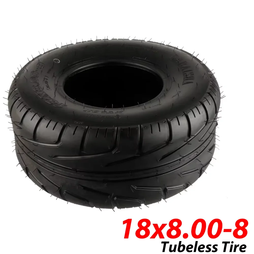 18X8.00-8 Inch Tubeless Tire 205/60-8 Inch Outer Tyre for Four-wheeled Beach Car for Harley E-Vehicle ATV Gokart Scooter