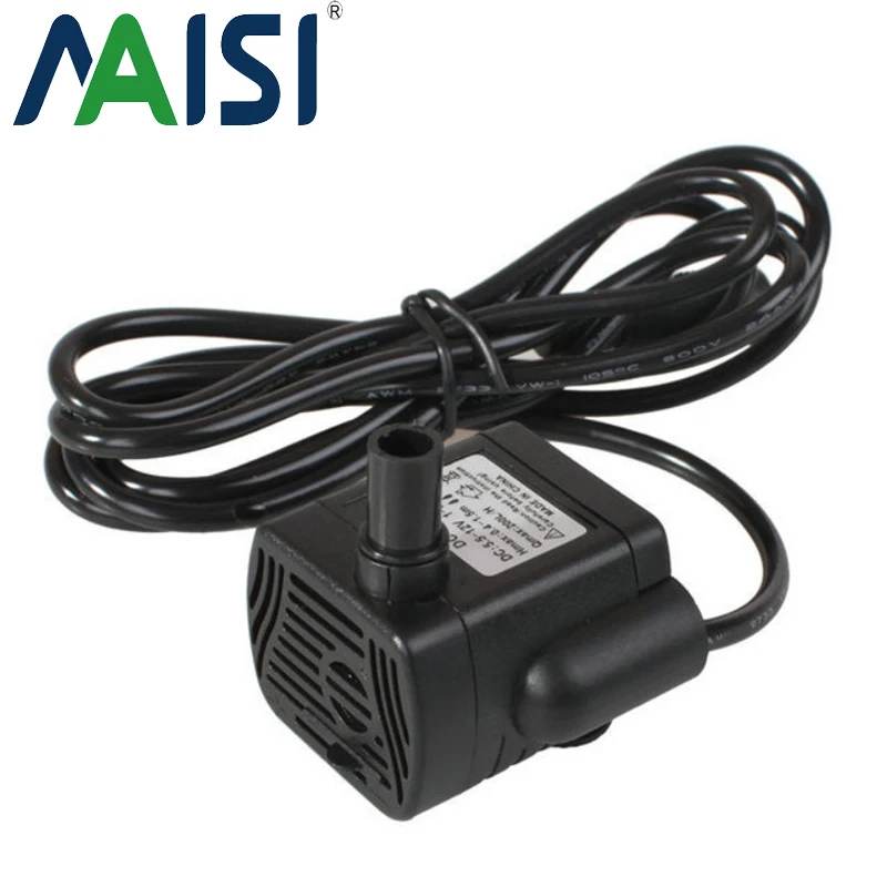 Maisi Ultra-Quiet 12V DC Water Submersible Pump Brushless Motor Tool For Garden Aquarium ABS Material with 1.5M Power Line