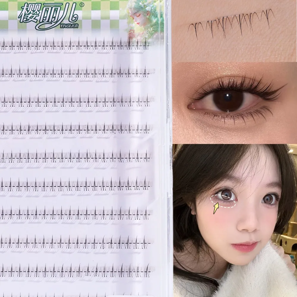 Air Lower Eyelashes 10 Row Fairy Fake Lashes Segmented Natural Under Lashes Manga Bottom Lashes Makeup Eyelash Tool Beauty