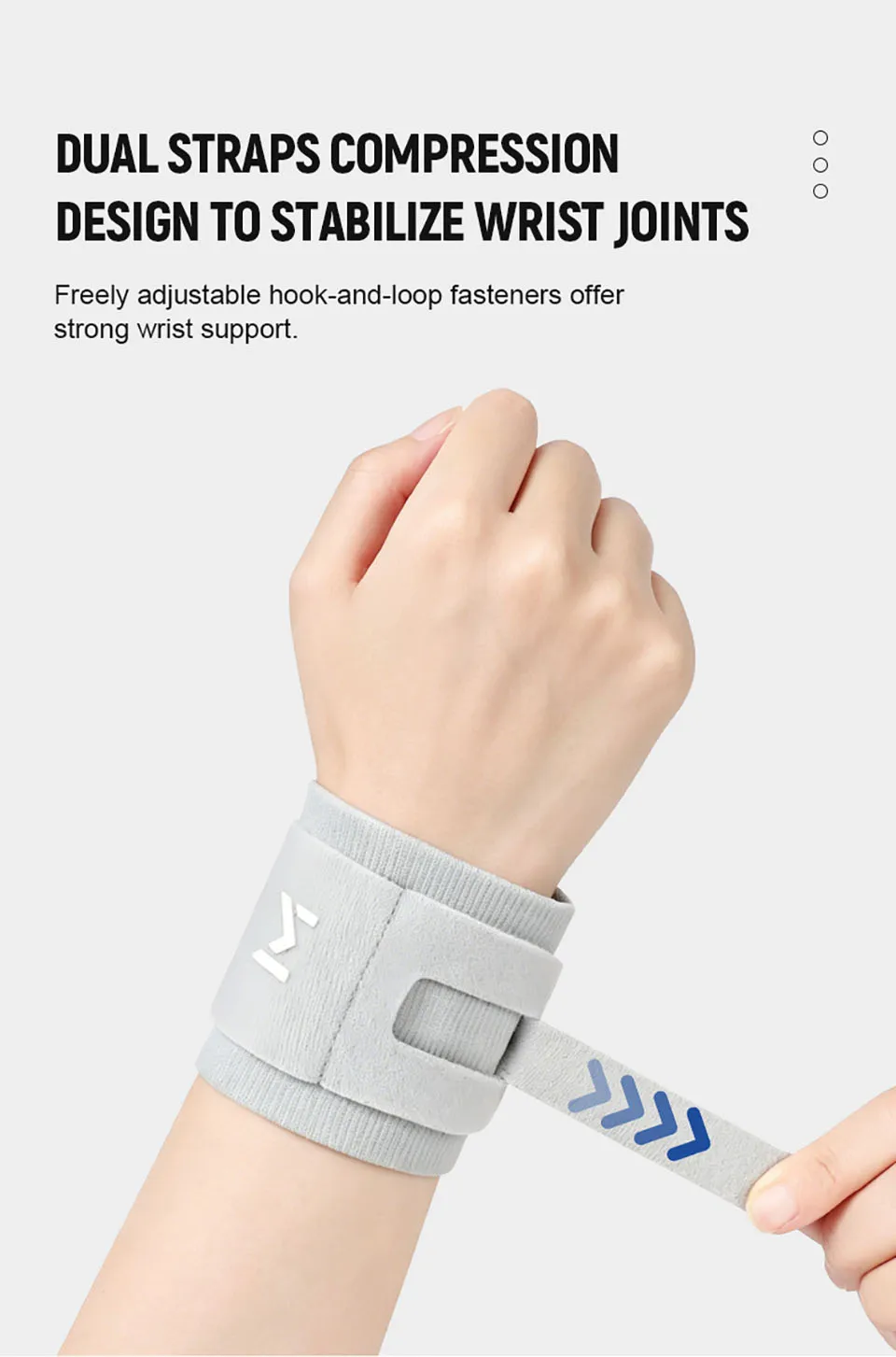 GTUBIKE 1 Stück Verstellbare Handgelenkbandage Sport-Handgelenkstütze Schwarz Gewichtheber-Handgelenkband für Männer & Frauen Badminton Tennis Fitnessstudio – Detail 2