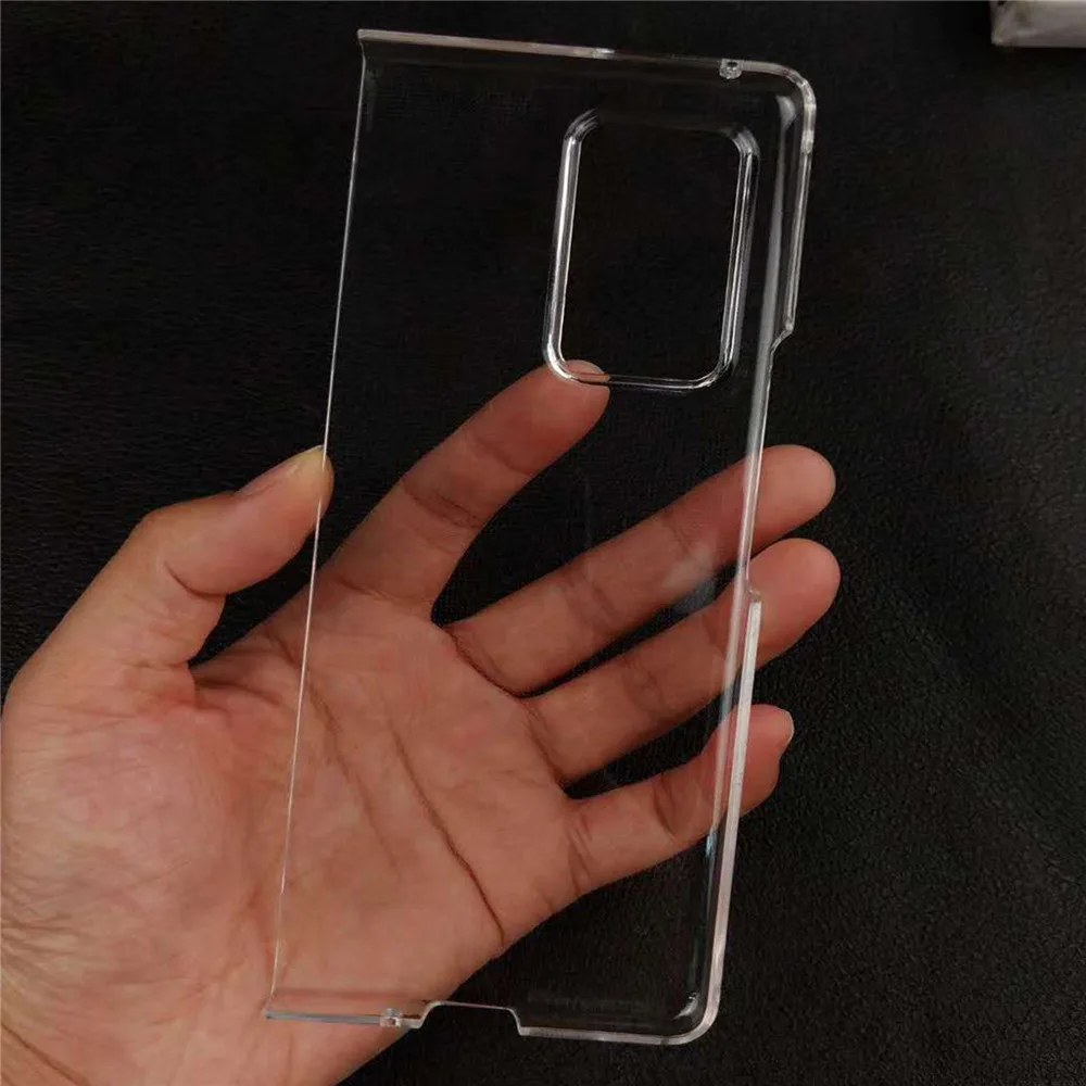 Casing ponsel bening ultra-tipis untuk Galaxy Z Fold2 5G, casing ponsel penutup belakang pelindung keras PC transparan untuk ponsel Galaxy Z Fold2