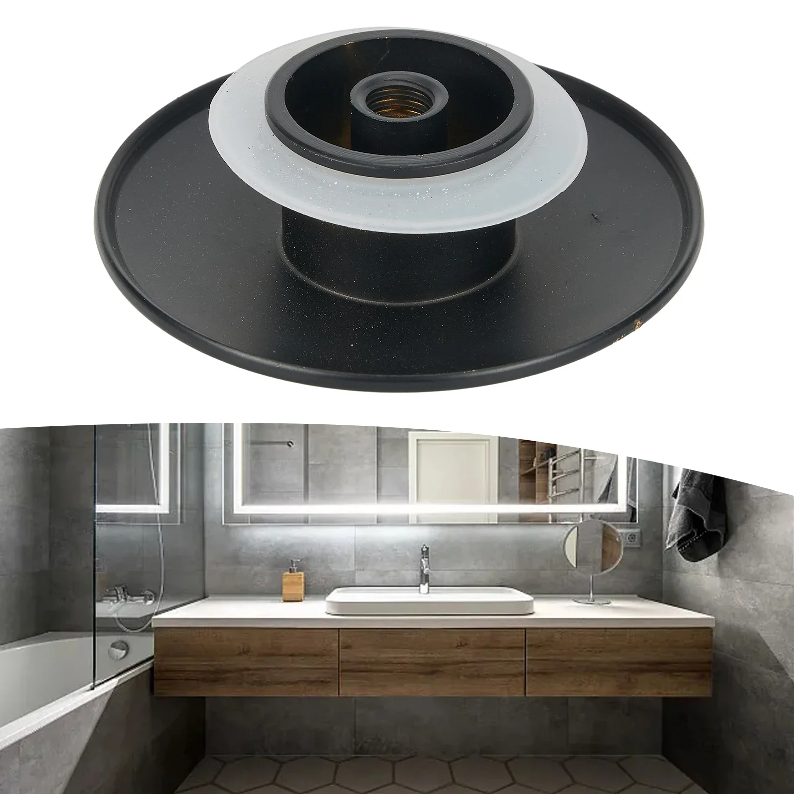 Basin Waste Fitting for Bathroom Sink Featuring Push Button Activation and Compatibility with 66mm Drain Holes