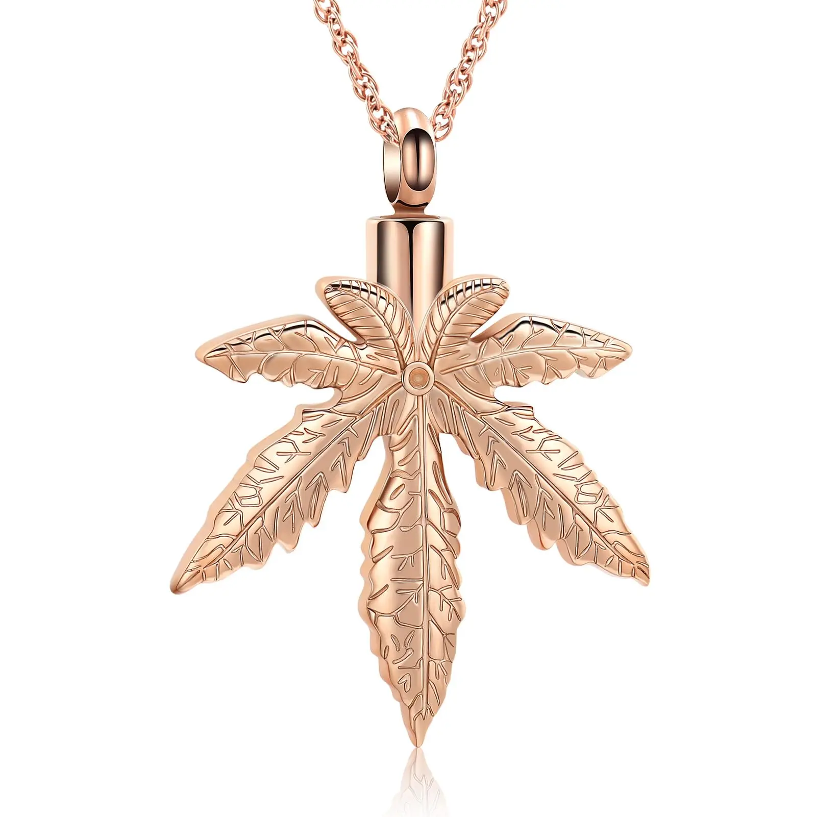 

Cremation Jewelry Maple Leaf Urn Necklaces for Ashes Stainless Steel Ashes Pendant Keepsake Memorial for Jewelry for Women Men