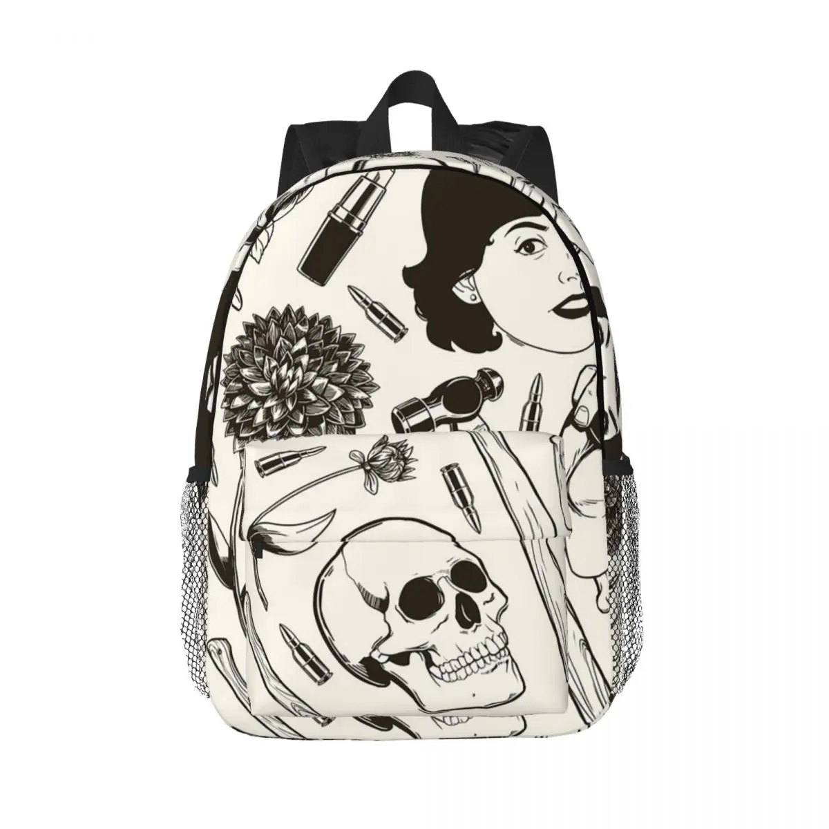 True Crime Pattern Backpacks Teenager Bookbag Fashion Students School Bags Laptop Rucksack Shoulder Bag Large Capacity