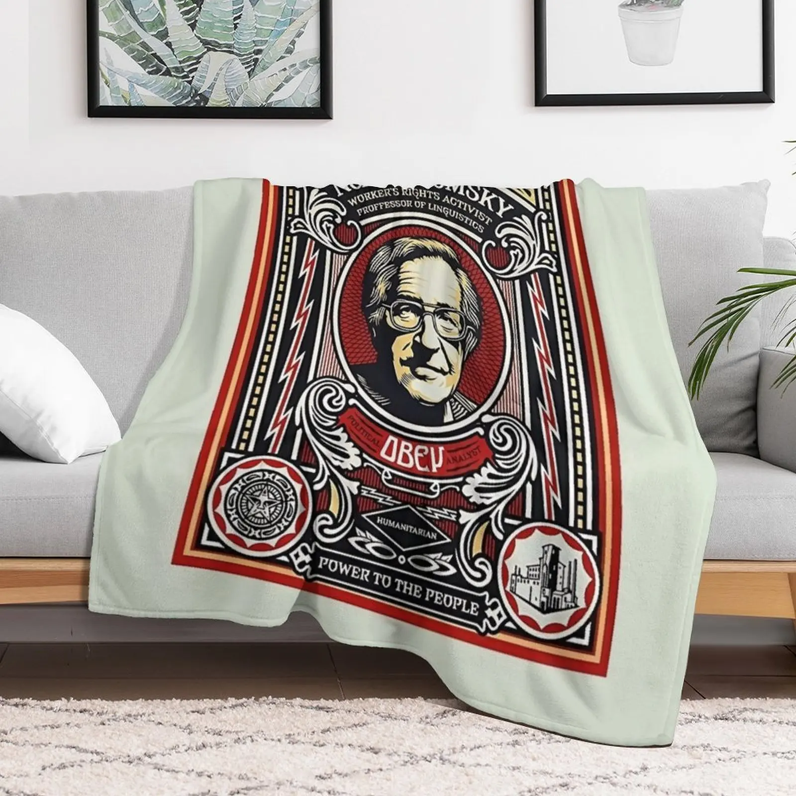 Noam Chomsky Throw Blanket Cute Plaid Camping Luxury St blankets and throws Blankets