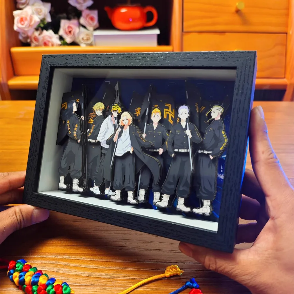 

Tokyo Revengers Draken 3D Stereoscopic Painting Anime Handmade Decoration Hanging Painting Table Hand Gift Around Holiday Gift