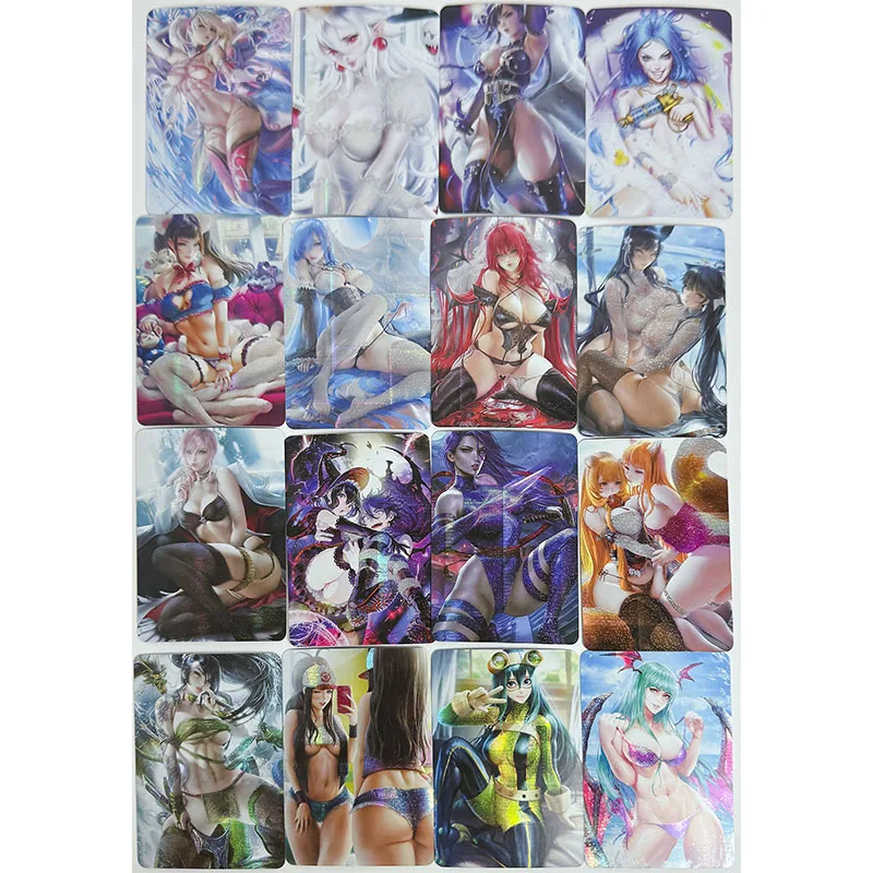 Anime Goddess Story DIY ACG Tabletop Game Refraction Collectible Cards Hancock albedo Jinx Ahri Toys for boys birthday gift