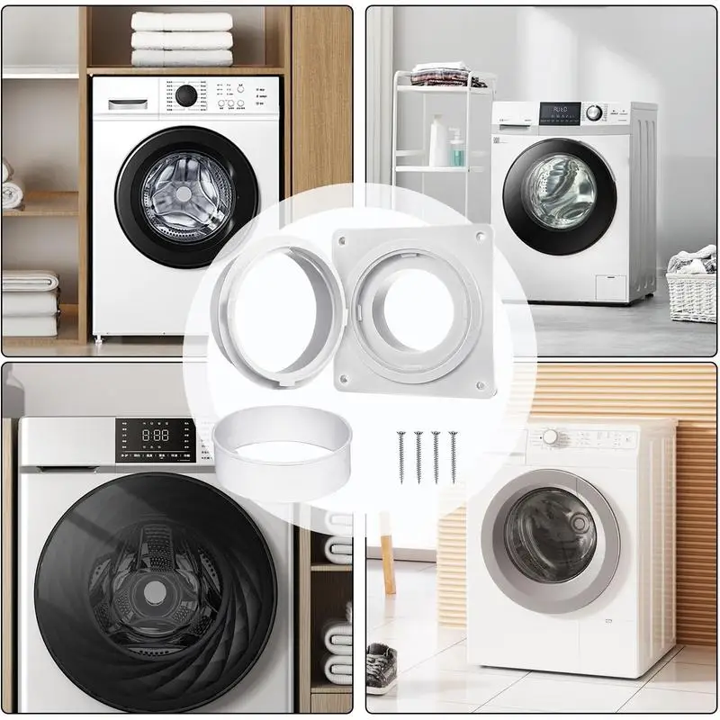 

Вентиляционный адаптер для сушильной машины Настенная пластина воздуховода для сушилки Удлинитель шланга Вентиляционный адаптер Быстрое соединение и отключение соединения шланга сушильной машины