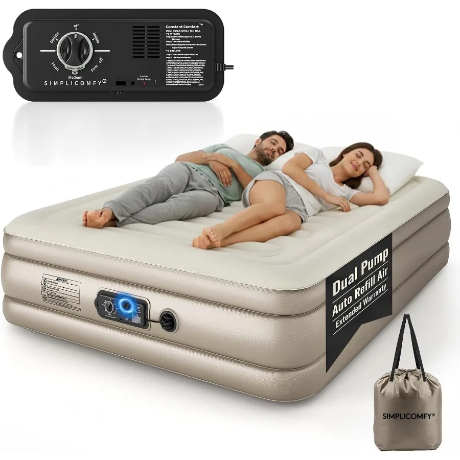 Air Mattress, 18 Raised Blow-up Inflatable Mattress