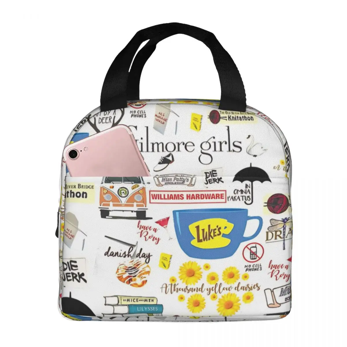Gilmores Girls TV Movies Insulated Lunch Bag for Women Waterproof Thermal Cooler Bento Box Office Picnic Travel