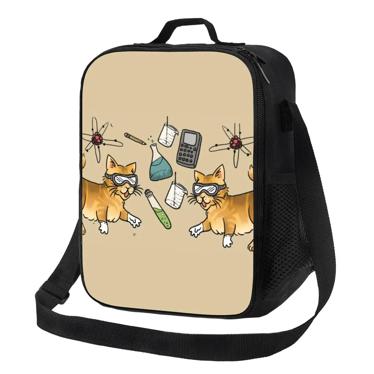 

Stem Cats Insulated Lunch Bag for Women Science Chemistry Biological Thermal Cooler Bento Box Office Picnic Travel