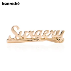 Hanreshe Medical Surgeon Letter Word Brooch Pins Creative Lapel Backpack Medicine Badge Gift Jewelry for Doctor Nurse