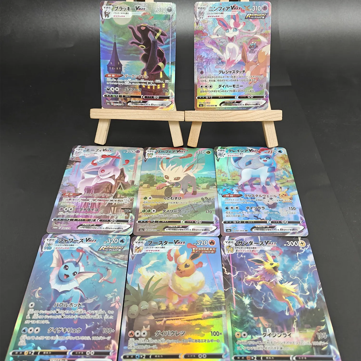 DIY Ptcg японский Umbreon Sylveon Leafeon Espeon Vaporeon Vmax Eevee Heroes S6a 095/069 093/069 089/069 Коллекционная карточная игра
