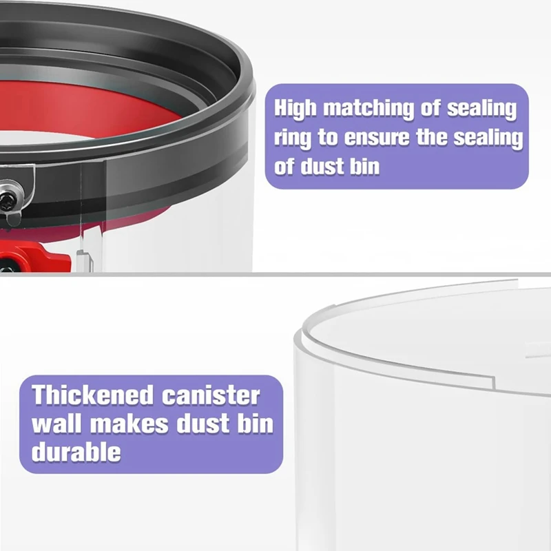 Dust Container With Filter Replacement Parts For Dyson V10 SV12 Animal And Absolute Vacuum Cleaner Accessories Dustbin