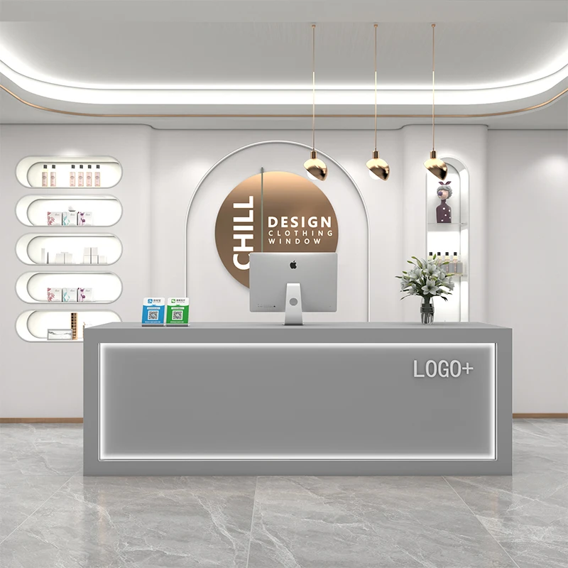 

Simple Luxury Reception Desks Business Commercial Contemporary Designer Reception Desks Register Tavolo Cassa Office Furniture