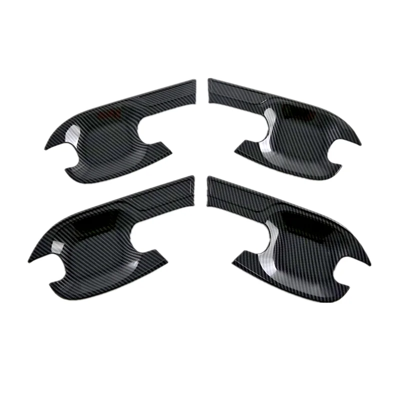 

QB-Car Exterior Door Handle Bowl Cover Trim For Isuzu MU-X MUX 2022 2023 Accessories Carbon Fiber
