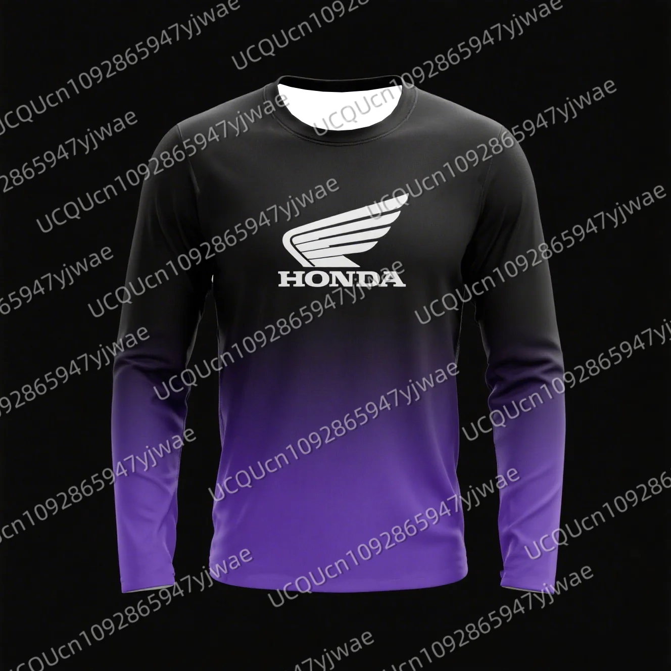 الربيع والخريف دراجة نارية ركوب تي شيرت التجفيف السريع تنفس طويلة الأكمام للرجال والنساء هوندا ركوب قمم تي شيرت