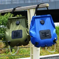 Solar Shower Bag 20L Outdoor Solar Heating Premium Camping Shower Bag Hot Water with Removable Hose Shower Head