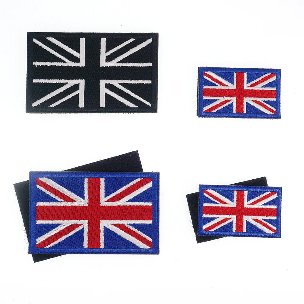 5/1 قطع الاتحاد جاك المطرزة التصحيح علم الاتحاد المملكة المتحدة هوك وحلقة الكتف شارة زين للملابس #4