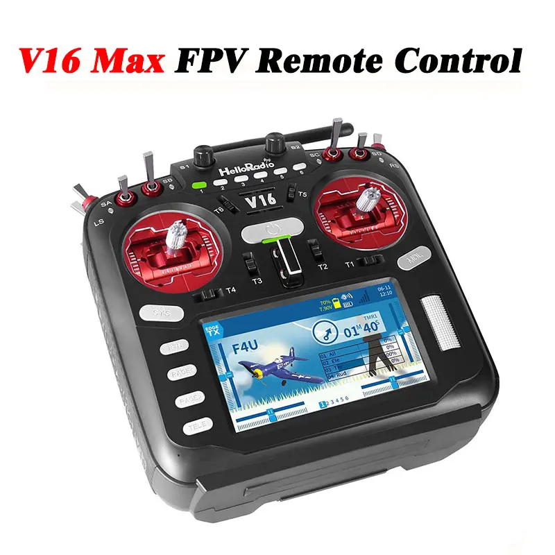 2024 NEW HelloRadio V16Max Multi Protocol RemoteControl ELRS Radio Controller Support EDGTX Touch FPV Drone Transmitter