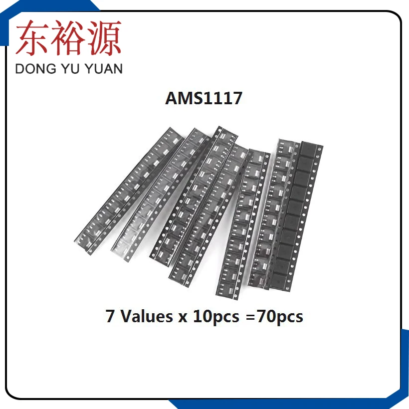 AMS1117-1.5V AMS1117-1.8V AMS1117-2.5V AMS1117-3.3V AMS1117-5V AMS1117-ADJ AMS1117-1.2V kit 7 ValuesX10PCS=70PCS