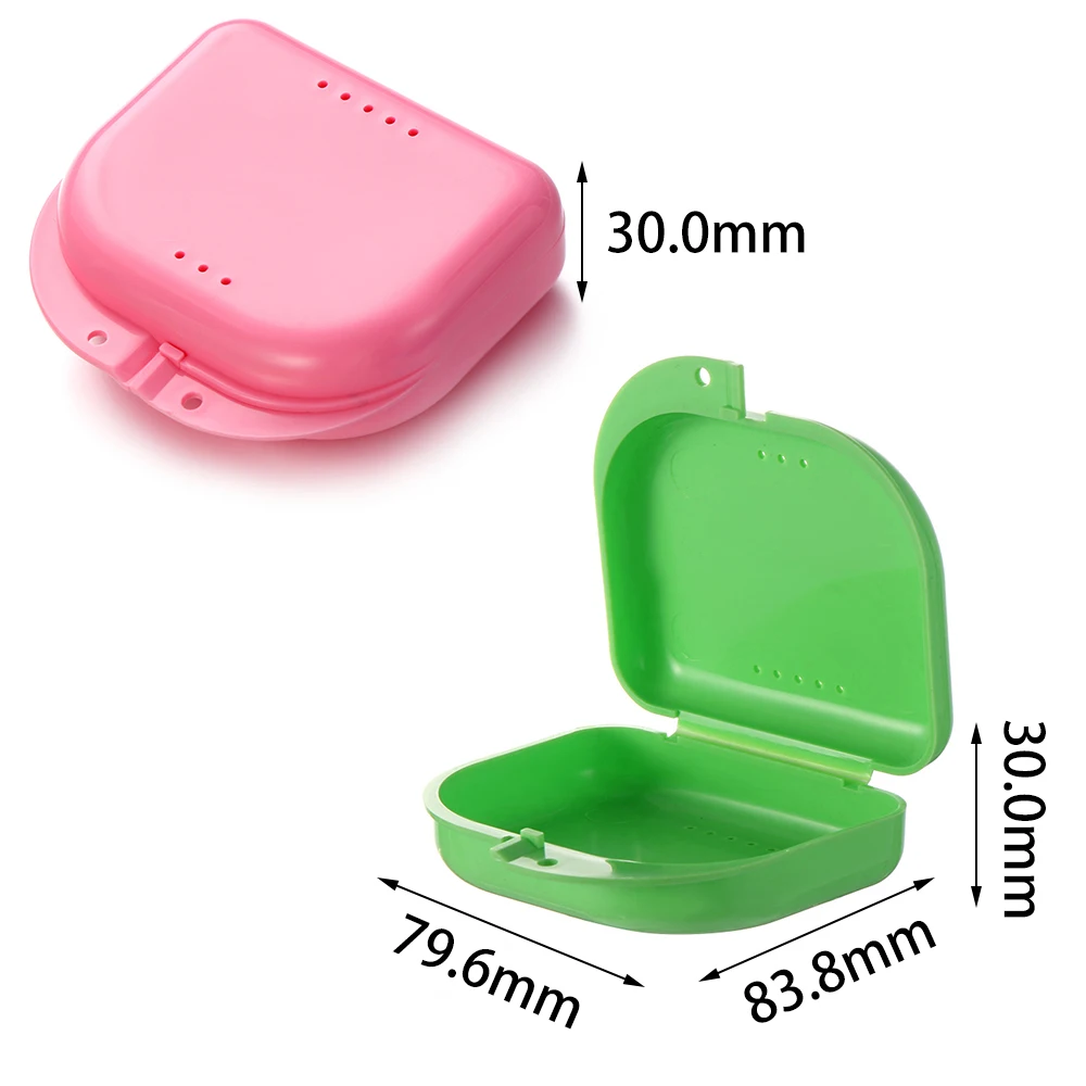 10 قطعة علبة حفظ طقم الأسنان علبة علبة الأسنان تقويم الأسنان التجنيب اللون صينية صندوق تخزين بلاستيكي الأسنان الحاويات كاذبة الأسنان واقية #2