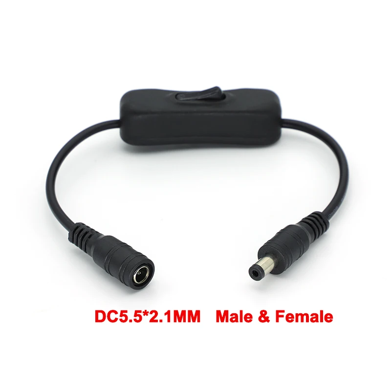 1ชิ้นสวิตช์ไฟ DC 12V ขั้วต่อสายไฟ DC สำหรับท่านชายหญิงปิดแบบอินไลน์สวิตช์304 5V 12V 24V สำหรับไฟแถบไฟ LED L