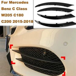 For Mercedes Benz C Class W205 C180 C200 2015-2018 Front Fog Lamp Grill Grille Covers Stickers Automotive Modification Protectio