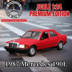 Bburago 1:24 1987 Mercedes-Benz 190E Replica Car Model Scale Miniature Toy - Perfect Gift for Vintage Car Enthusiasts