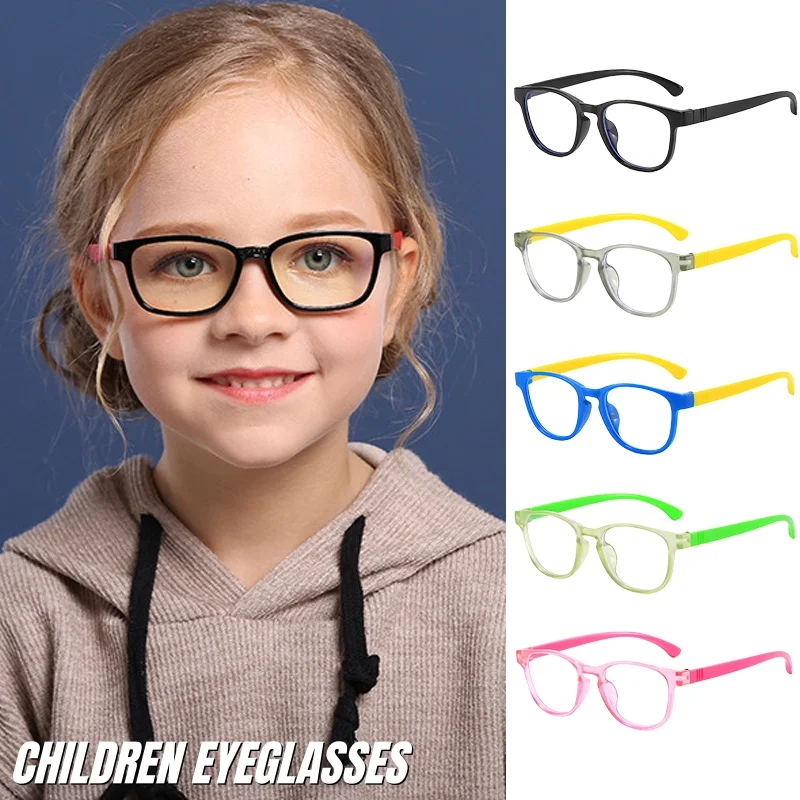 Neue Kinder Computer Brille Modische Rechteck Rahmen Anti Blau Licht Brillen Leichte Sicherheit Silikon Brillen