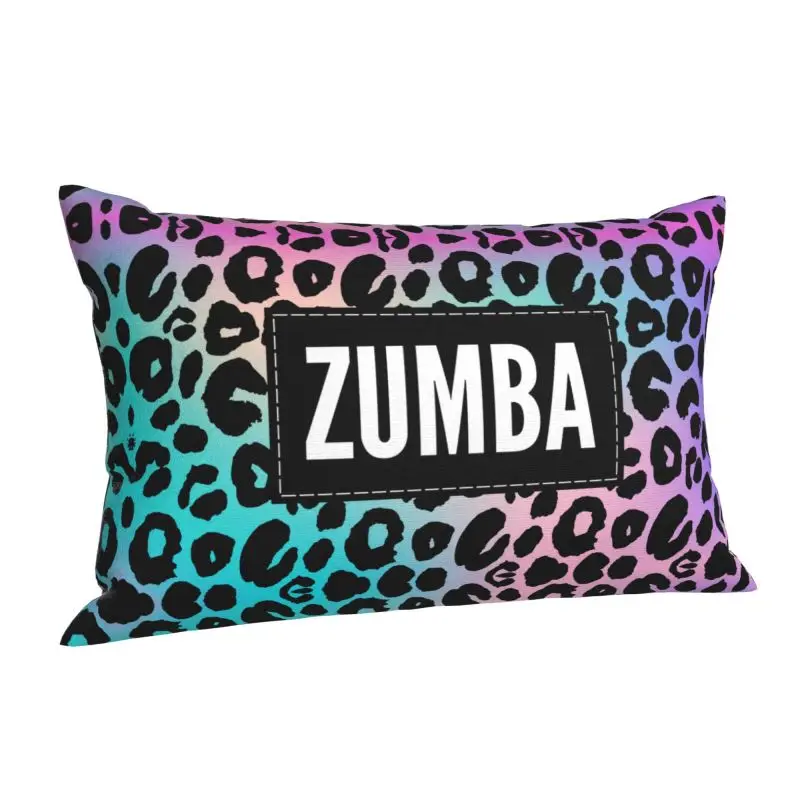 Custom Colourful Zumbas Dance Leopard Cushion Cover 60cmx40cm Soft Luxury Pillow Cases Rectangle