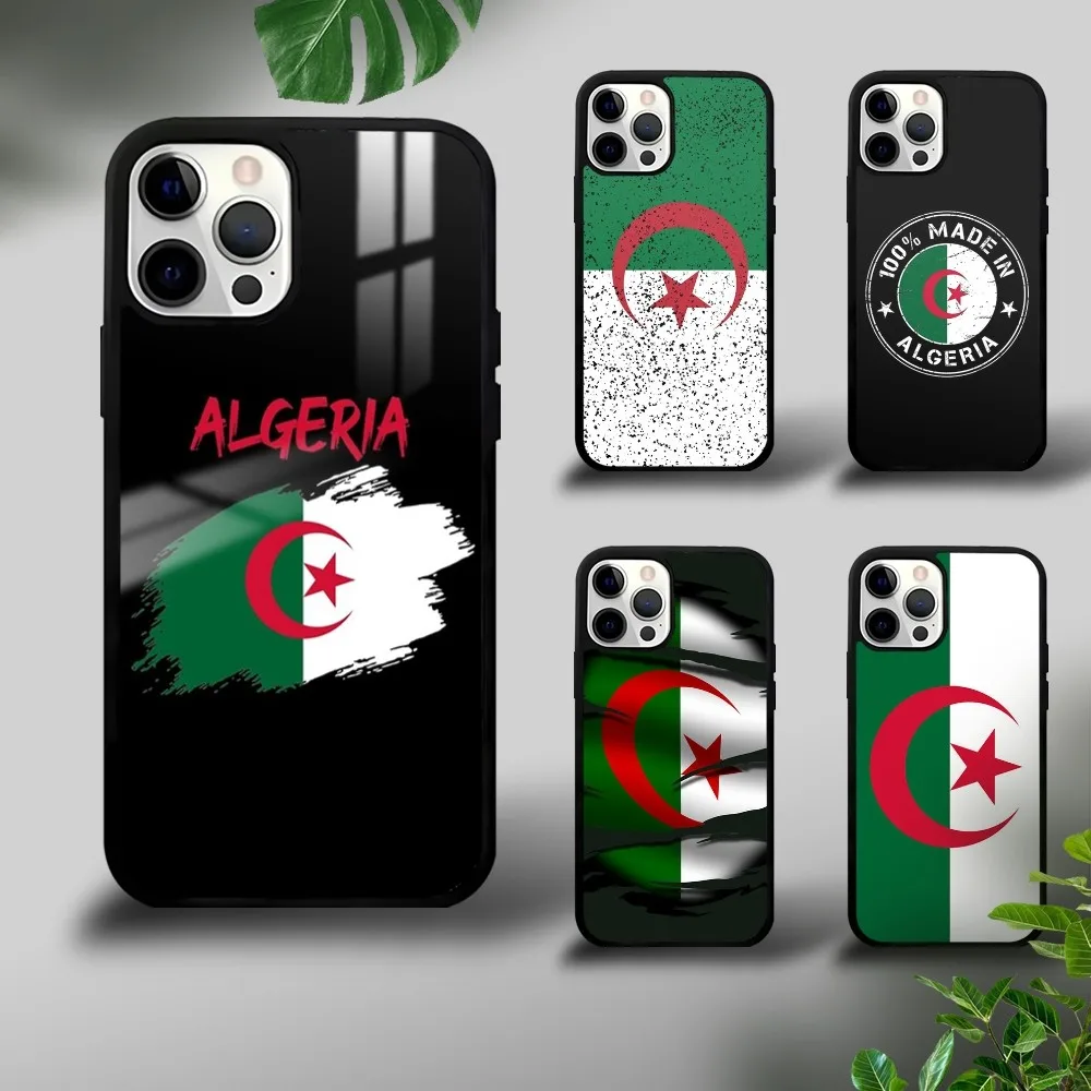 

Algeria Flag Phone Case For iPhone 16 15 14 13 12 11 Pro Xs Max Mini Plus Celulares Hard Funda Dropshipping