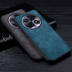 Premium PU Leathe Phone Case for Realme 13 Pro Plus 5G Scratch-Resistant Solid Color Cover for Realme 13 Pro Case